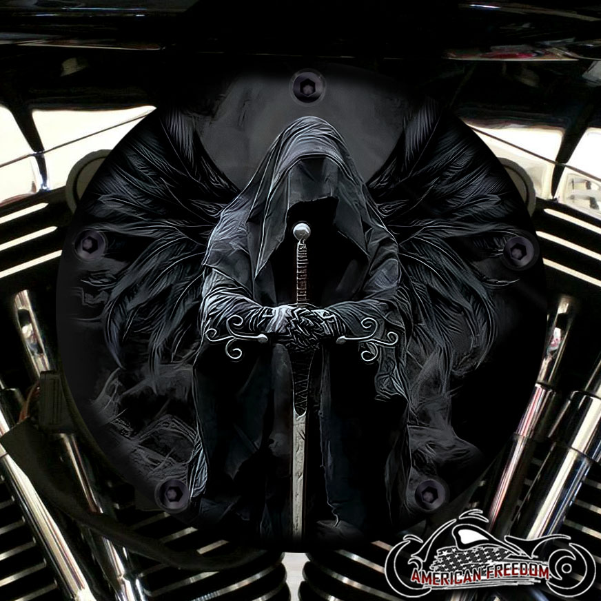 Harley Davidson High Flow Air Cleaner Cover - Dark Angel Reaper